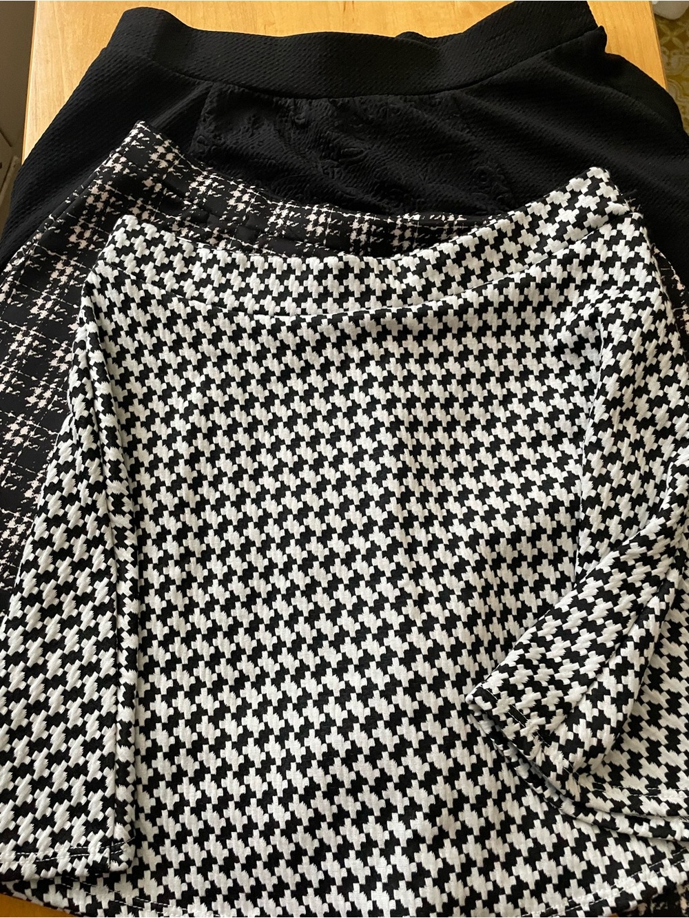 Bundle of 3 Juniors Small-Medium Skater Skirts. Black & White Houndstooth